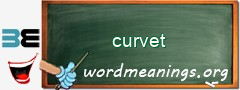 WordMeaning blackboard for curvet